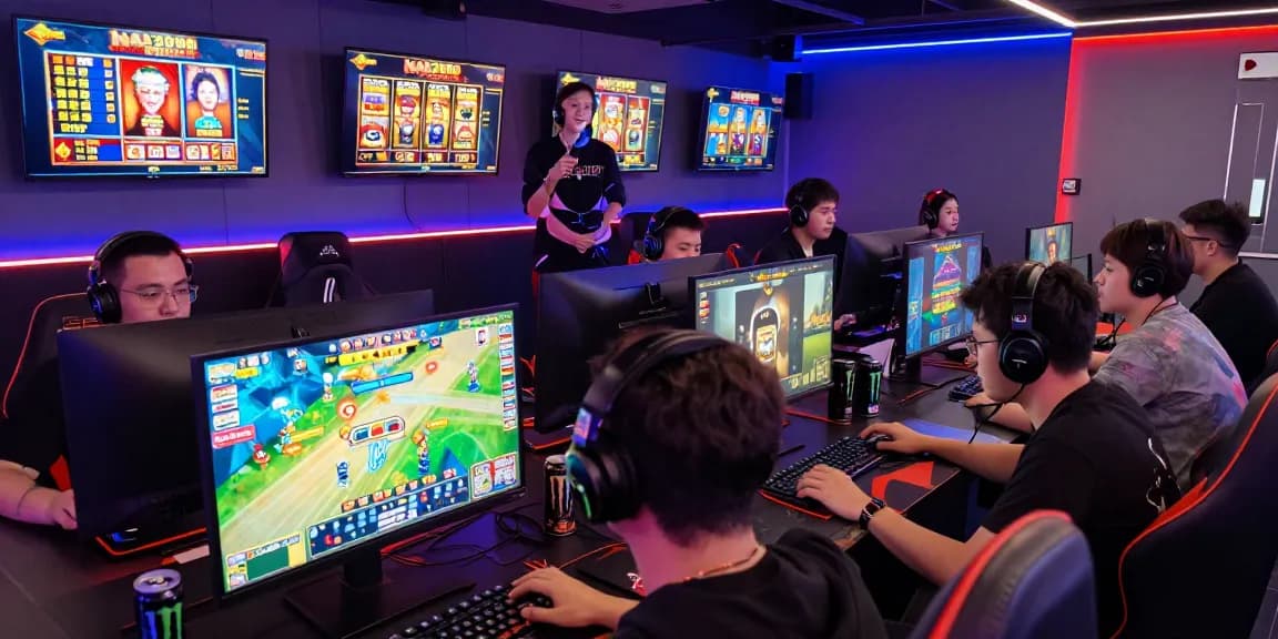 NAGA2000 gaming experience with players enjoying diverse games in a vibrant gaming lounge atmosphere.