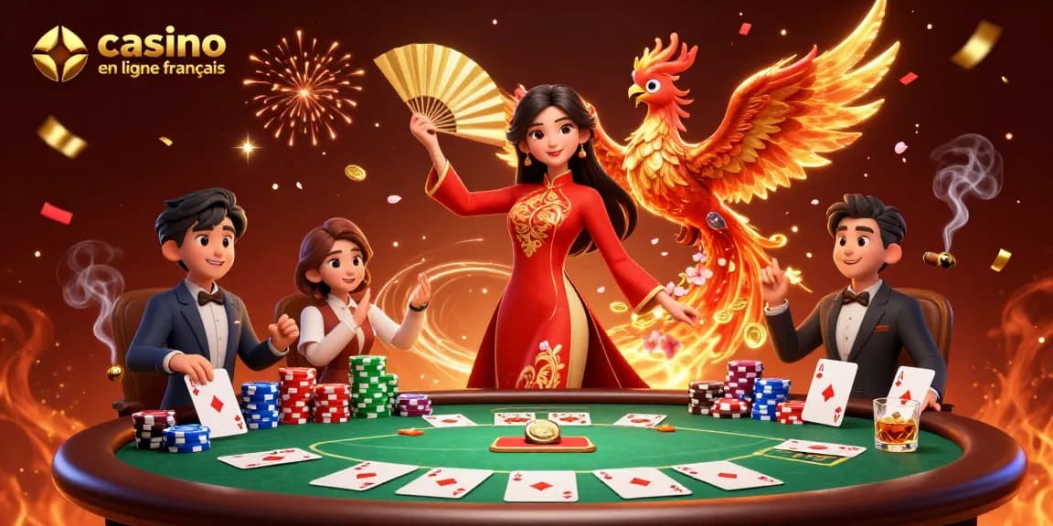 Engagez-vous avec le monde dynamique du casino en ligne français, présentant des actions de poker palpitantes et des visuels époustouflants.