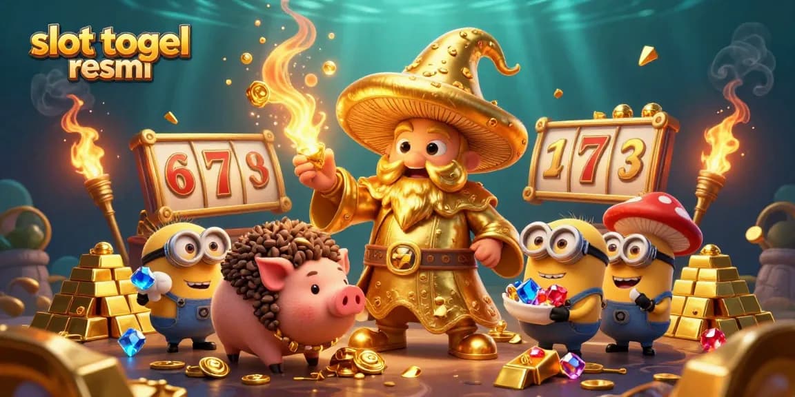Experience magic and treasure in this vibrant scene of the slot togel resmi world.