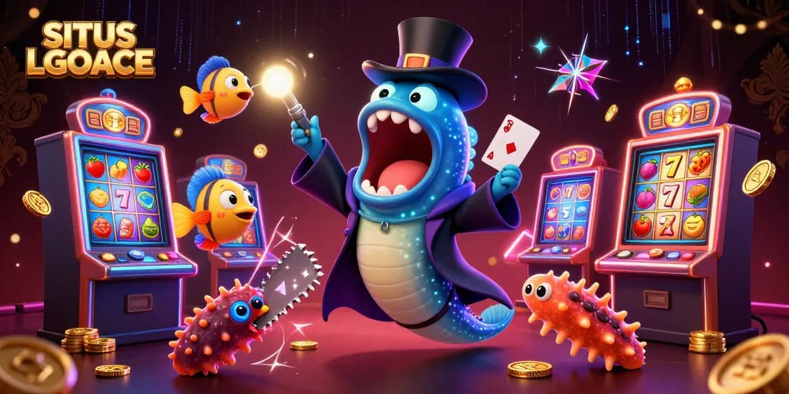 Experience gaming excitement with SITUS LGOACE: a vibrant 3D casino scene featuring stunning characters and slot elements.