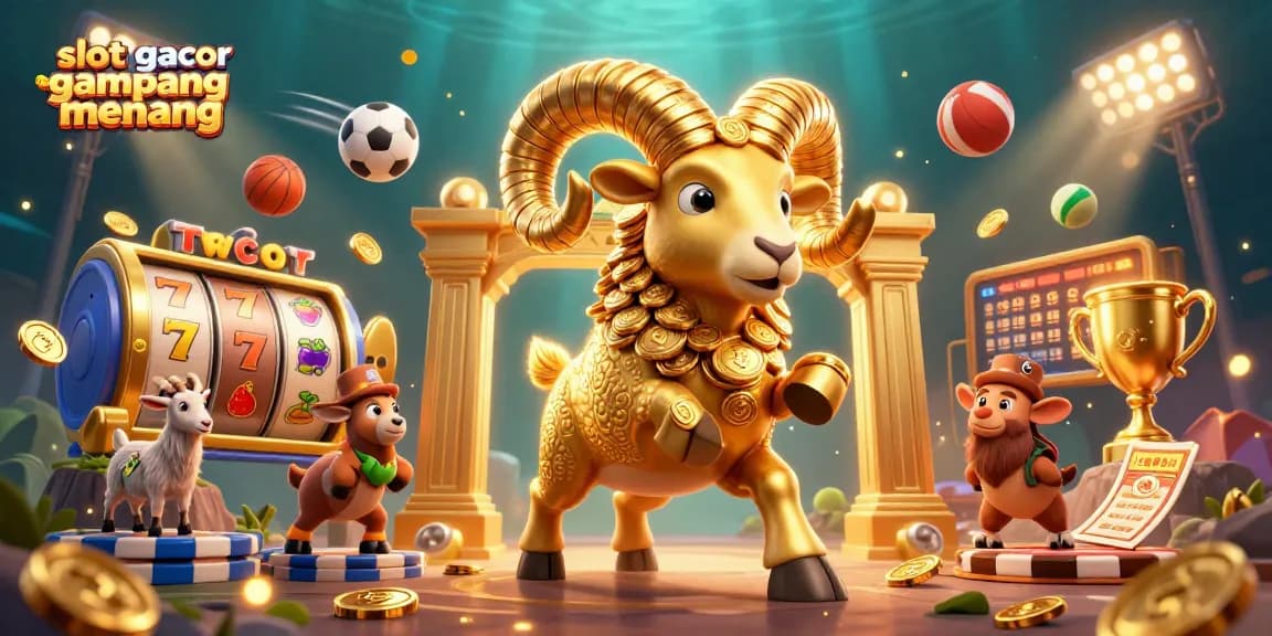Experience the thrill of winning with slot gacor gampang menang in this vibrant 3D casino scene.