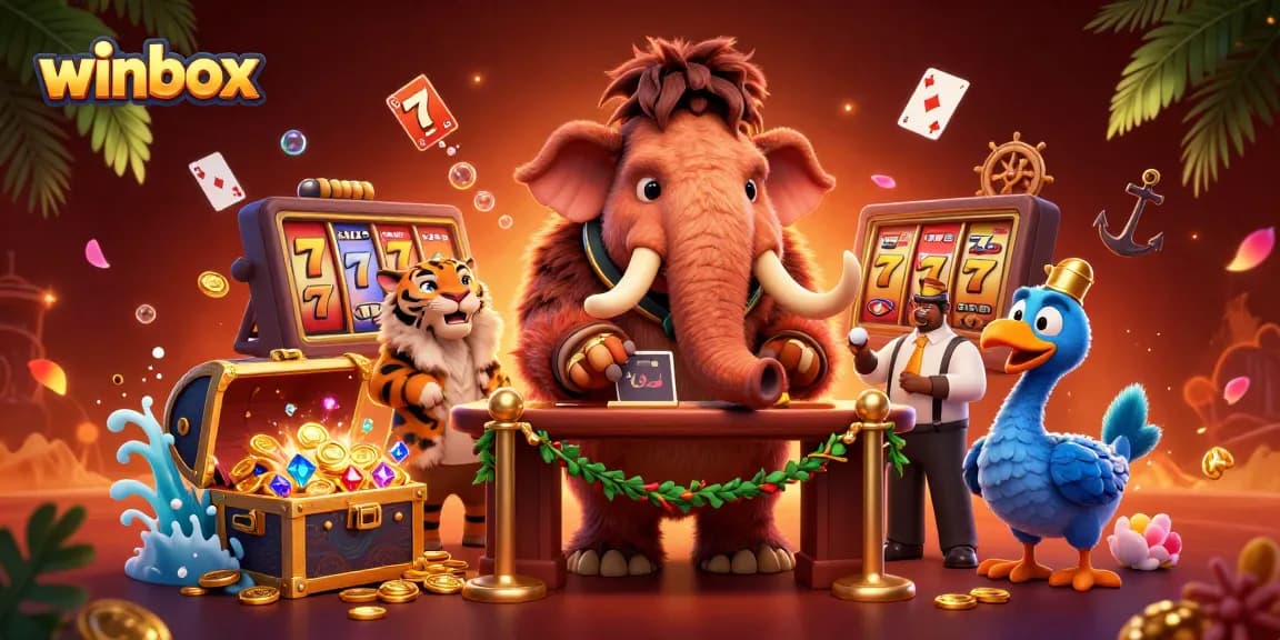 Experience the thrill of winbox with vibrant, 3D illuminated casino characters and dynamic game elements.