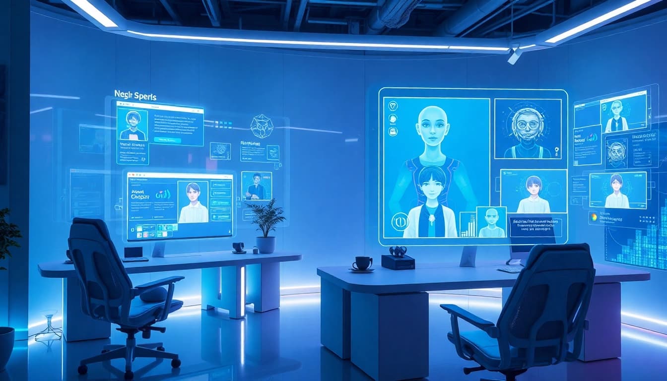 Explore the best nsfw ai platforms showcased in a futuristic digital workspace.