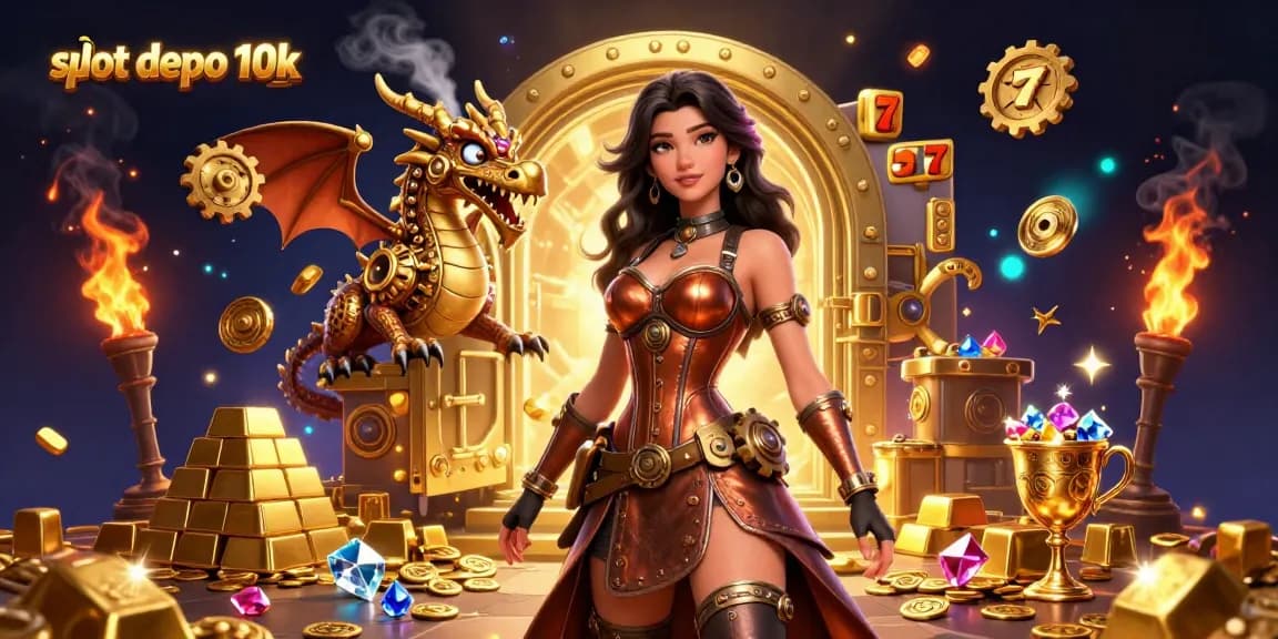 Experience the thrill of slot games with slot depo 10k as treasure springs from a golden vault.