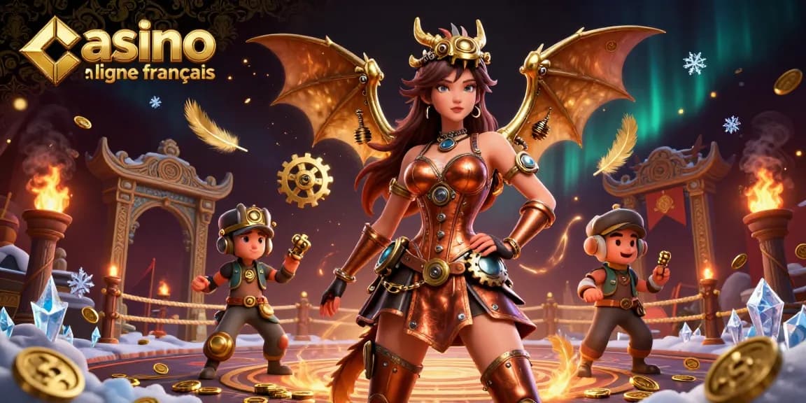 Participez à un gameplay palpitant sur casino en ligne francais, mettant en avant une illustration à thème steampunk.