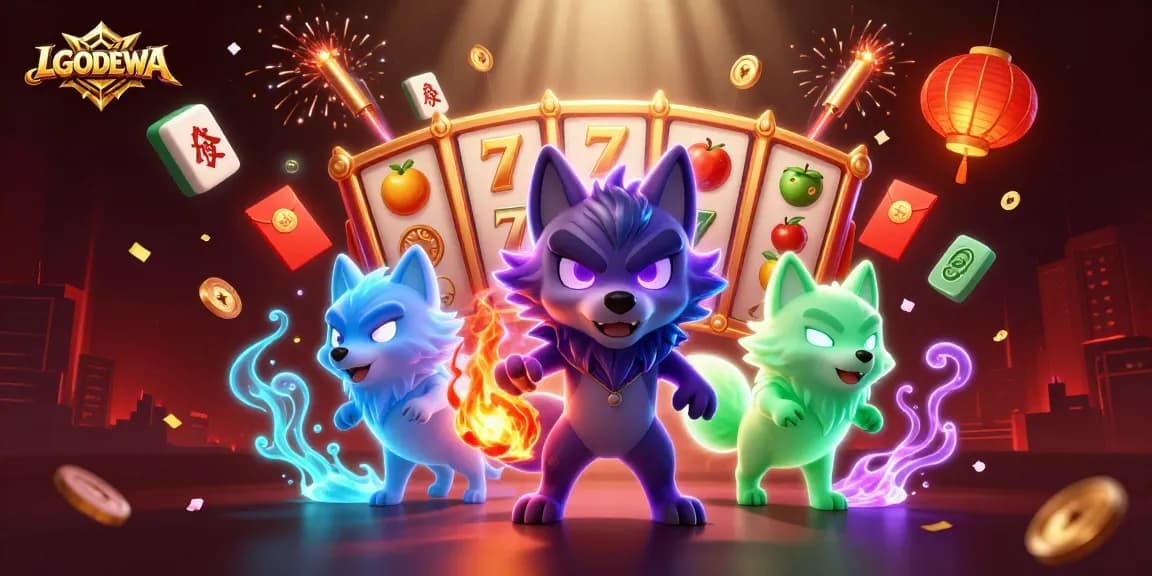 Experience LGODEWA with thrilling slot reels and dynamic ghostly wolves in action.
