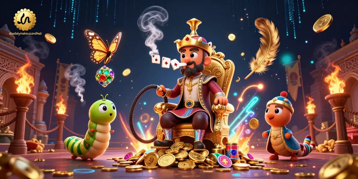 Permainan slot di deedalymakeupandhair dengan simbol poker dan koin emas yang berkilauan.