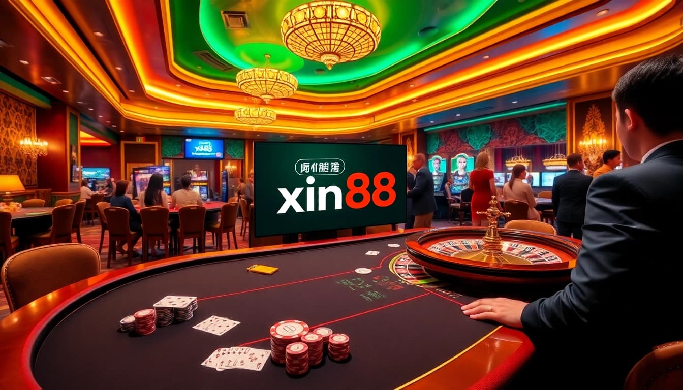Experience thrilling gaming at xin88's upscale casino with poker tables and roulette.