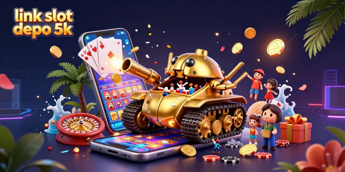 Engage with exciting gameplay in the link slot depo 5k, featuring a dazzling golden beetle tank casino experience.