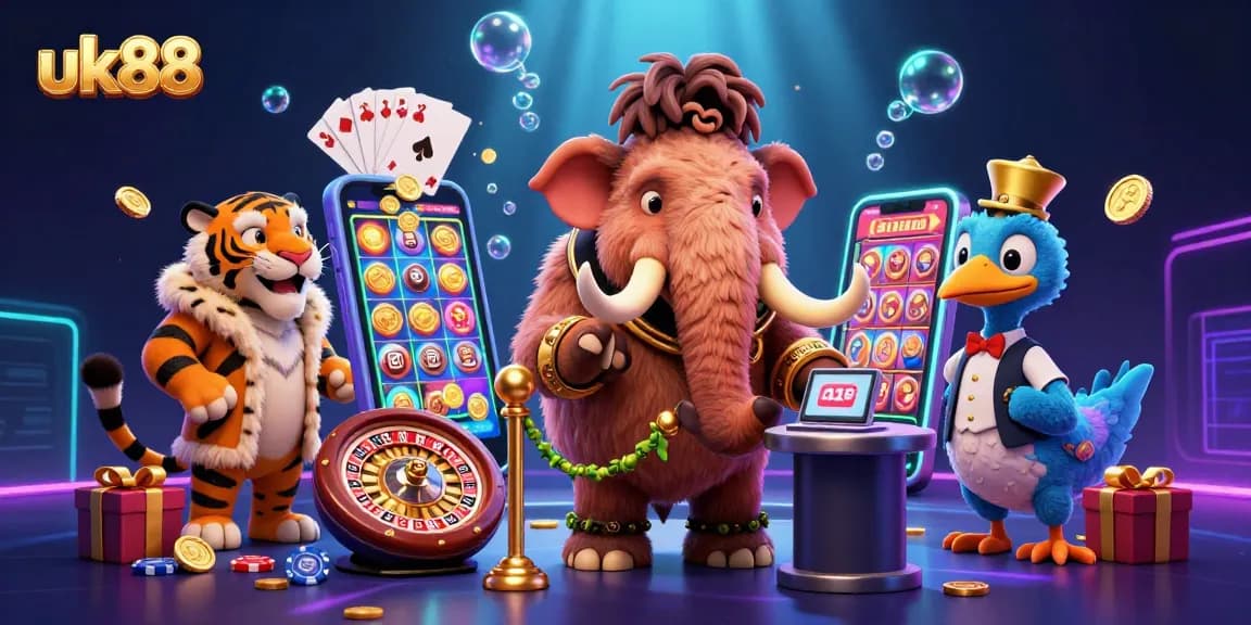 Engage with the vibrant casino world of uk88 showcasing the warm welcome at the entrance.