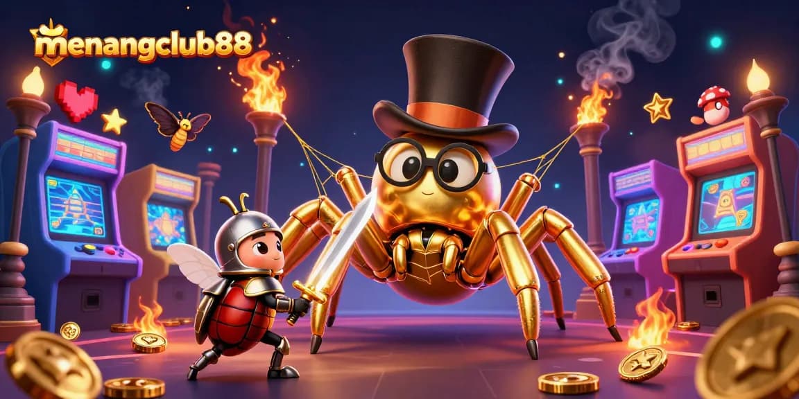 Experience high-end gaming visuals with menangclub88's immersive graphics in a vibrant 3D scene.