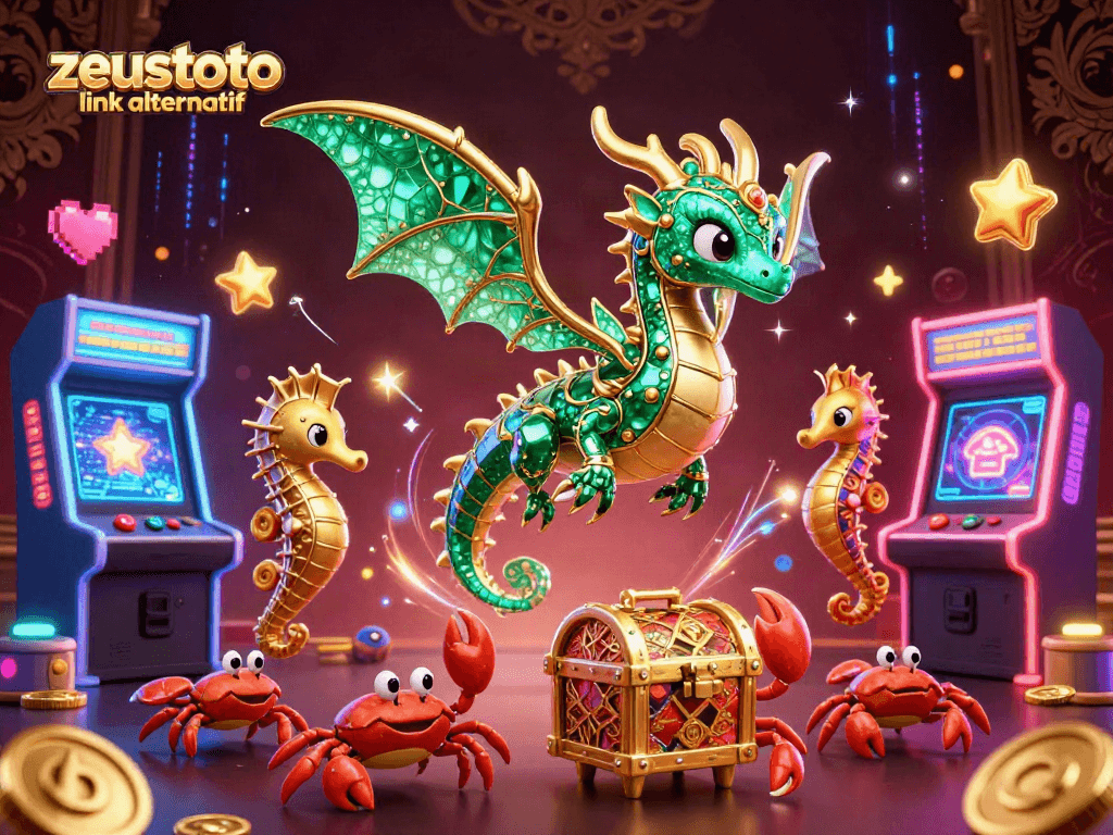 Experience thrilling gameplay with zeustoto link alternatif in a dynamic, vibrant casino scene.