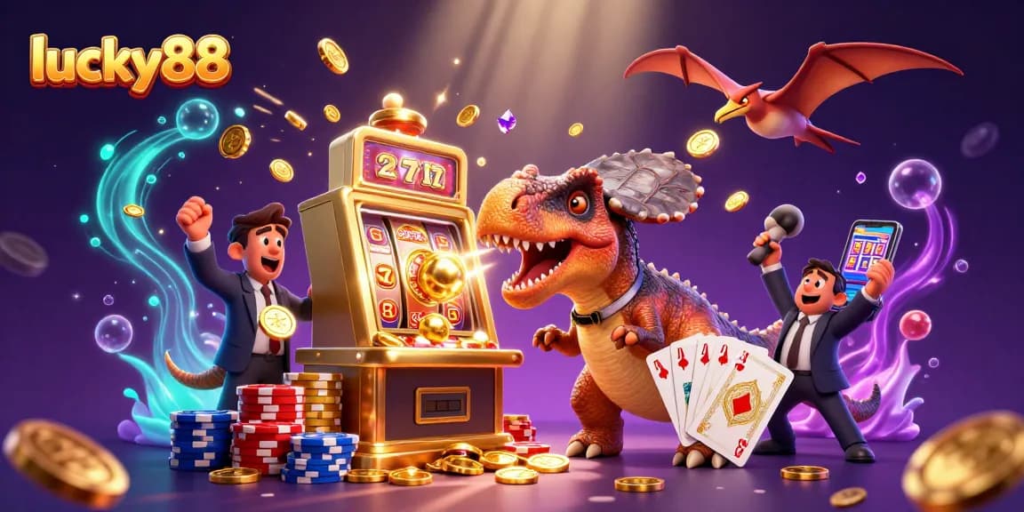 Experience the excitement of lucky88 as the pachycephalosaurus hits a jackpot slot machine