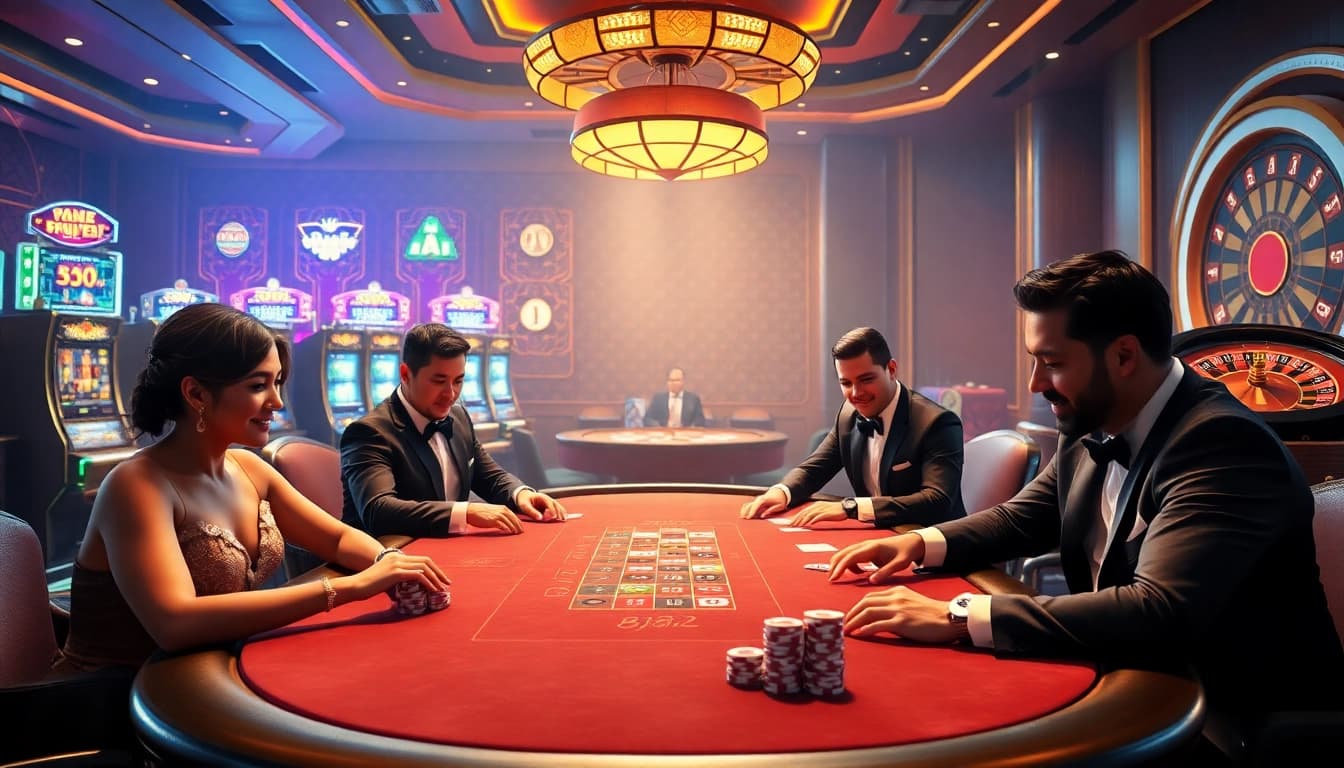 Win big at BJ388 casino with luxury gaming atmosphere and vibrant poker action.