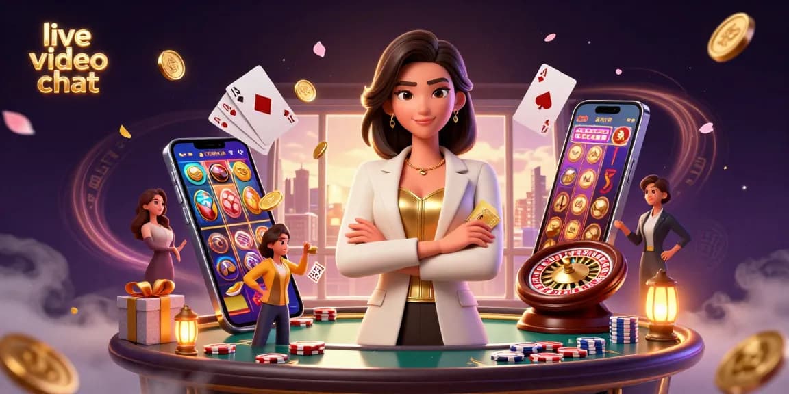Engage in live video chat while enjoying exciting gambling activities and vibrant gaming elements.