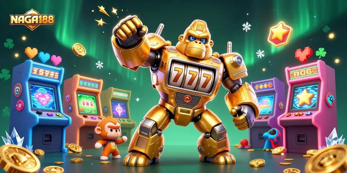 NAGA188 menghadirkan transformasi permainan kasino dengan gorila emas mech slot, panen kemenangan luar biasa!