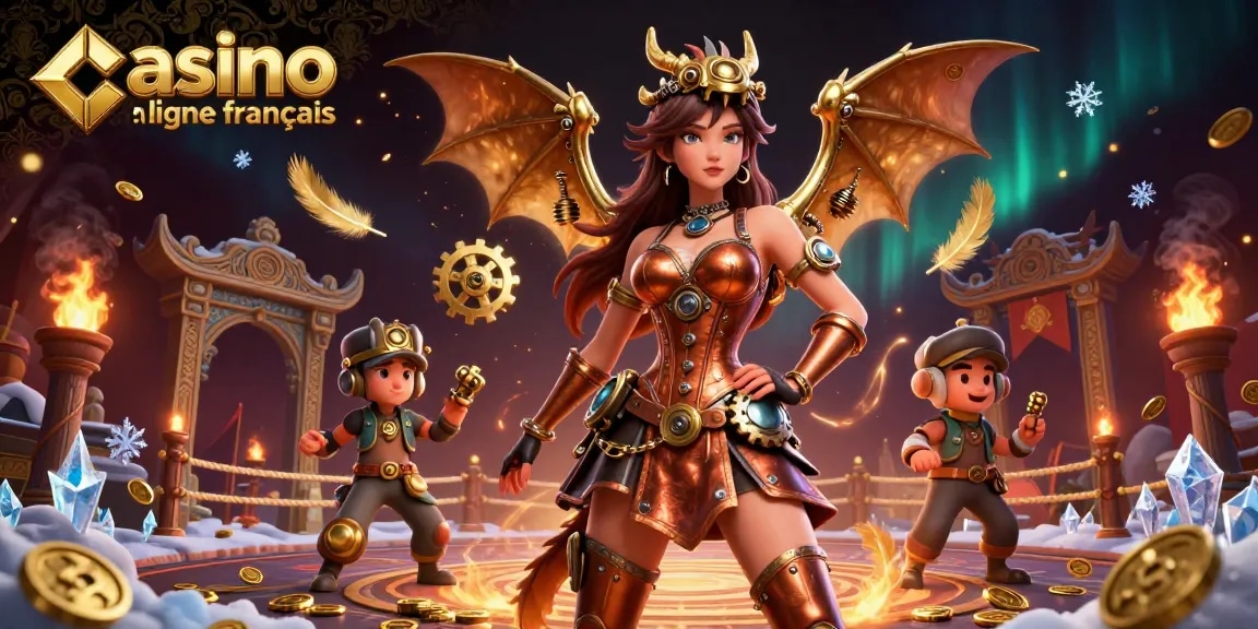 Participez à un gameplay palpitant sur casino en ligne francais, mettant en avant une illustration à thème steampunk.