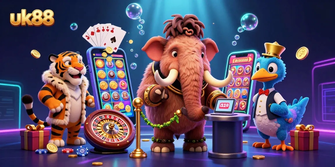 Engage with the vibrant casino world of uk88 showcasing the warm welcome at the entrance.