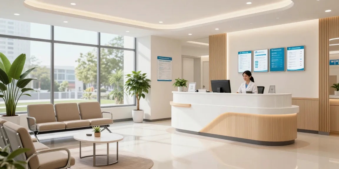 "Hair transplant turkey consultation scene in a modern healthcare clinic with patient care elements."