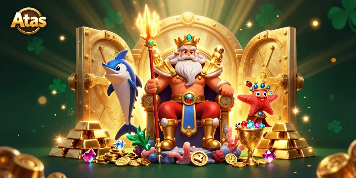 Experience brilliant wins with Atas casino's vibrant game elements in a dynamic 3D scene.