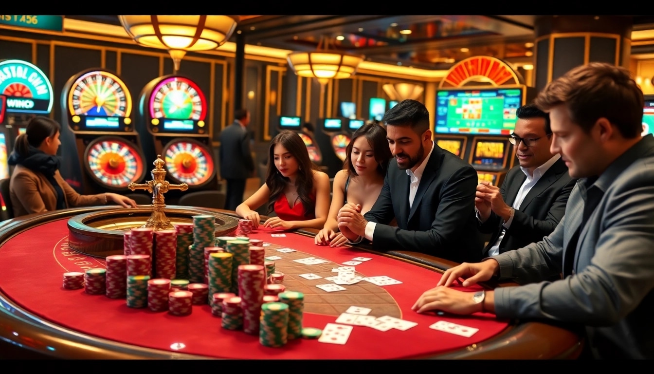 Engage in thrilling casino games at https://8kbetal.com/ with colorful chips and dynamic roulette wheels.