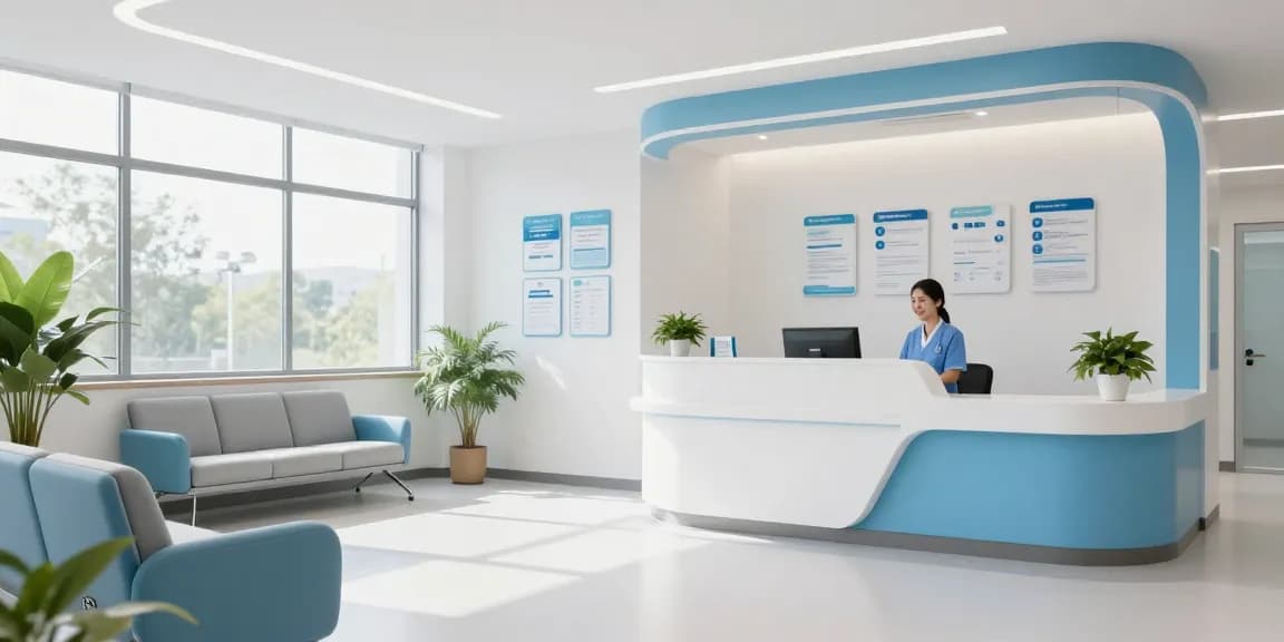 Private health insurance vs ACA in a welcoming healthcare environment, showcasing medical services and patient care.