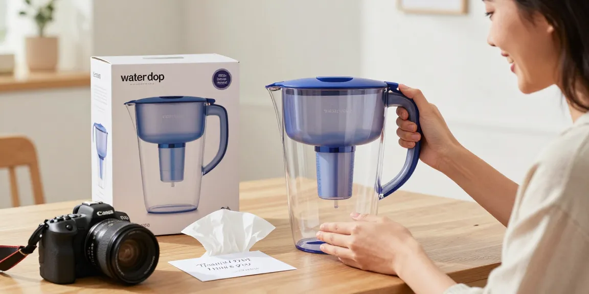 Waterdrop Water Filter Pitcher with 1 Filter for online shopping, showcasing product review and best deals on e-commerce platforms.