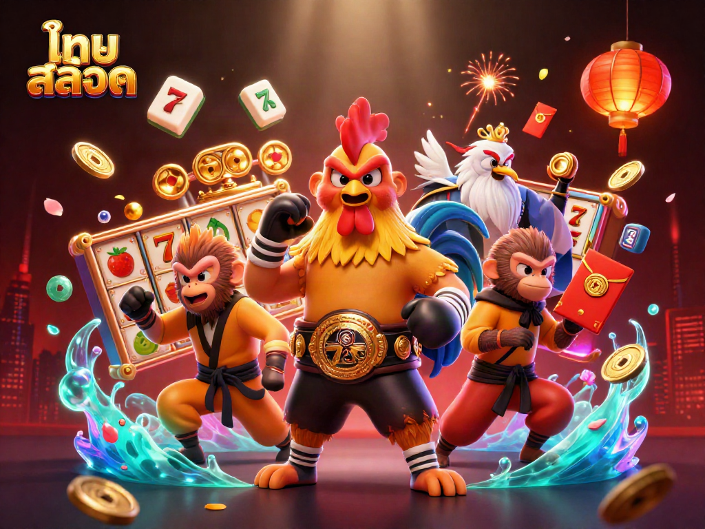 Engage with ไทย สล็อต through exhilarating gameplay featuring vibrant characters in a dynamic casino scene.