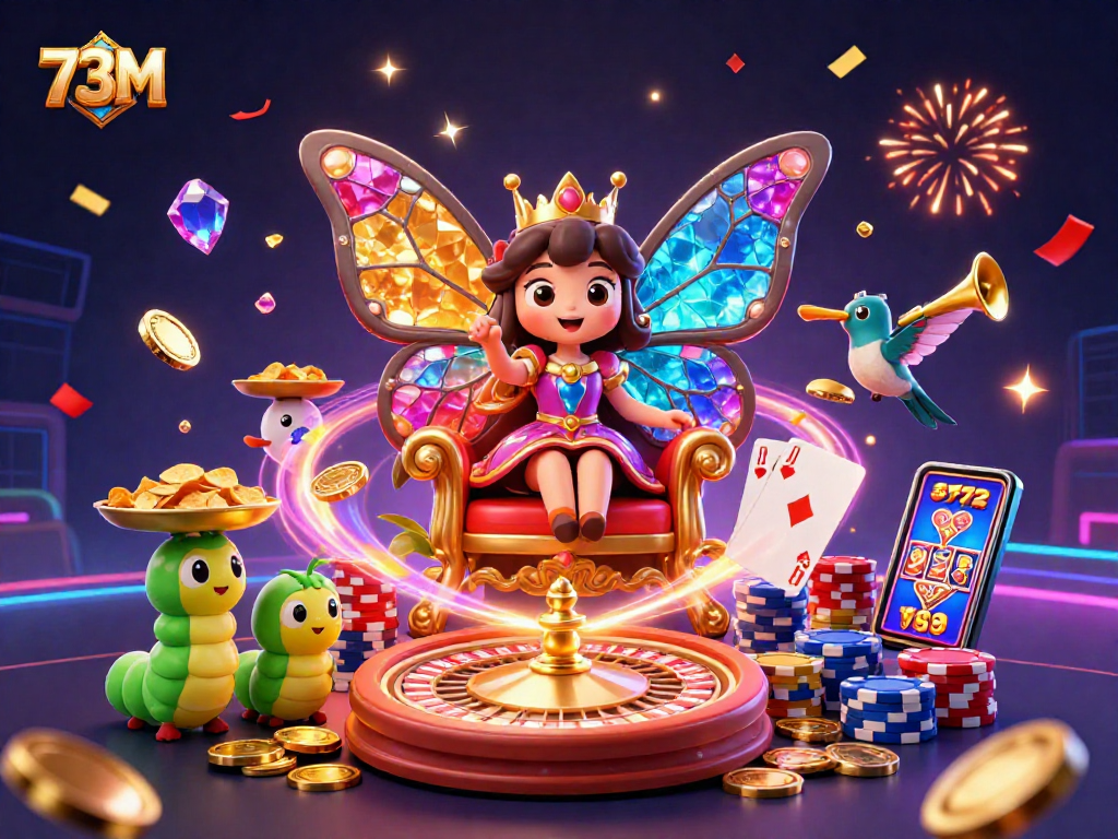 73M entre chips de cassino, rainhas e borboletas no mundo dos jogos de azar.