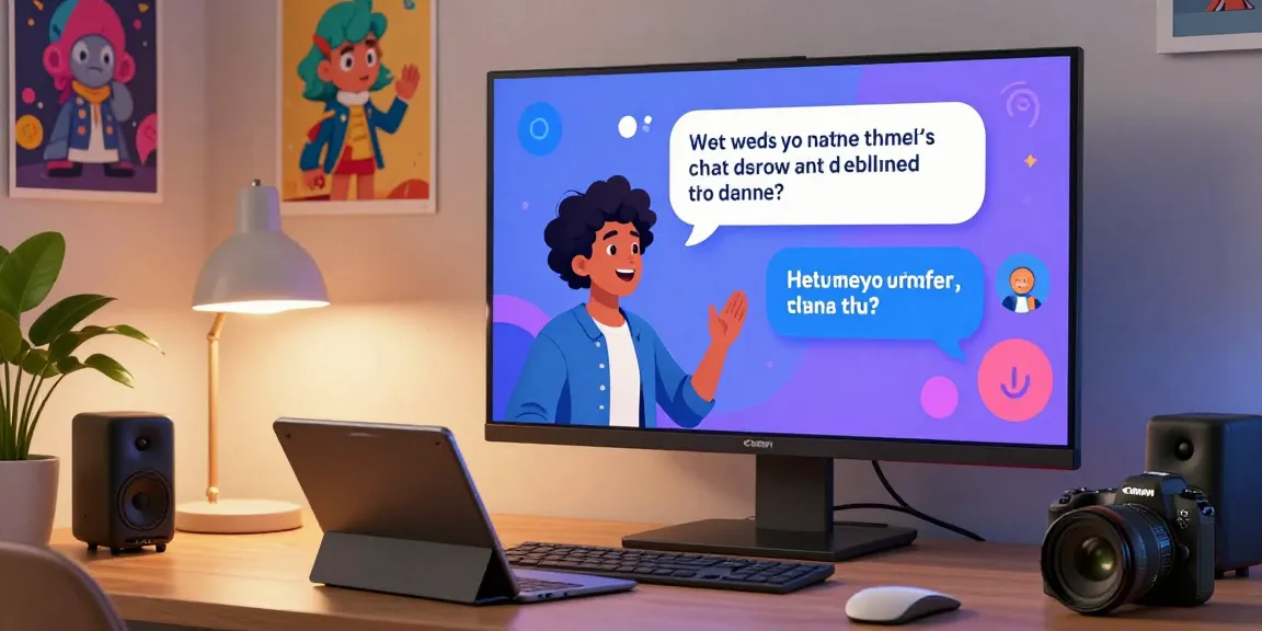 Interactive ai chat nsfw session with engaging character in a vibrant home office setting