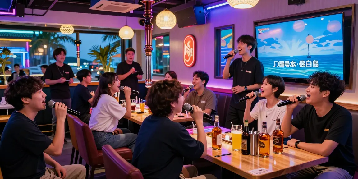 Experience vibrant nightlife at https://www.magic4karaoke.com/, enjoying karaoke with friends and drinks in a lively bar.