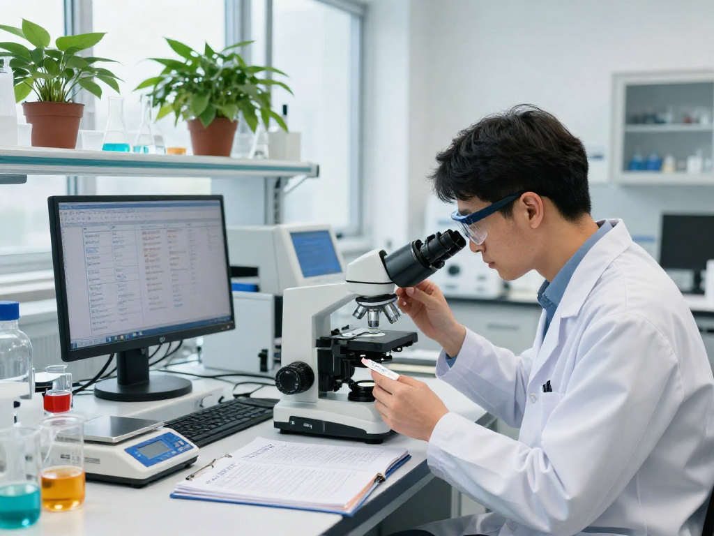 Examining BPC 157 Benefits through advanced buccal strip technology in a modern lab, highlighting precision and innovation.