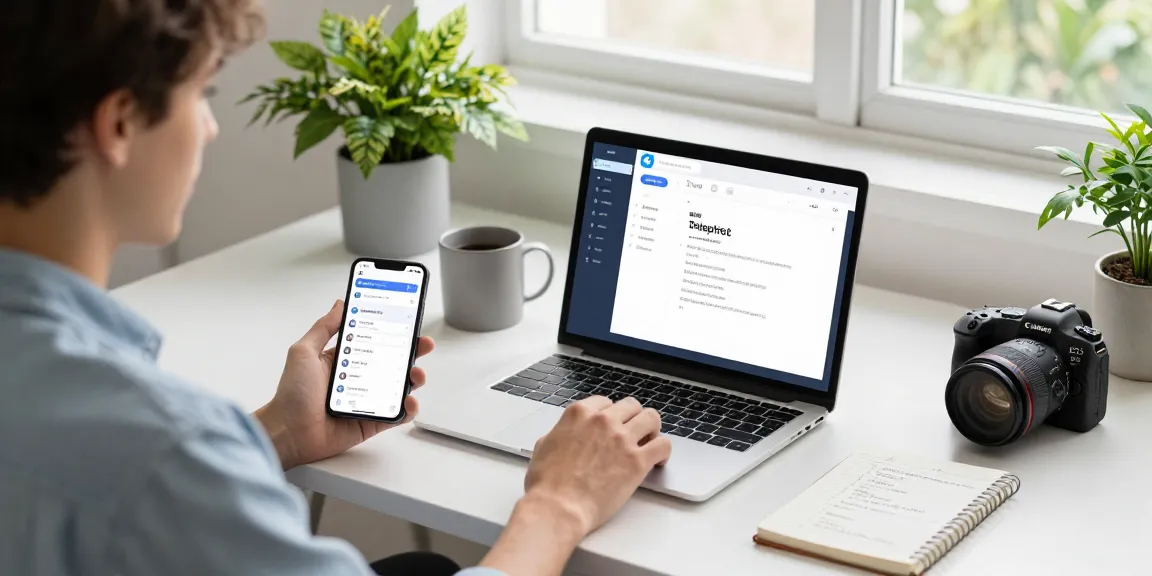 Developer using the Telegram app in Chinese, promoting seamless communication.