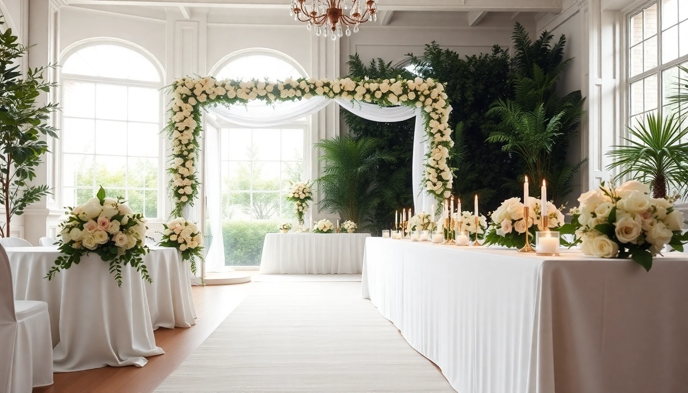 Experience a stunning Wedding Event Space Jacksonville with elegant floral arrangements and candlelight.