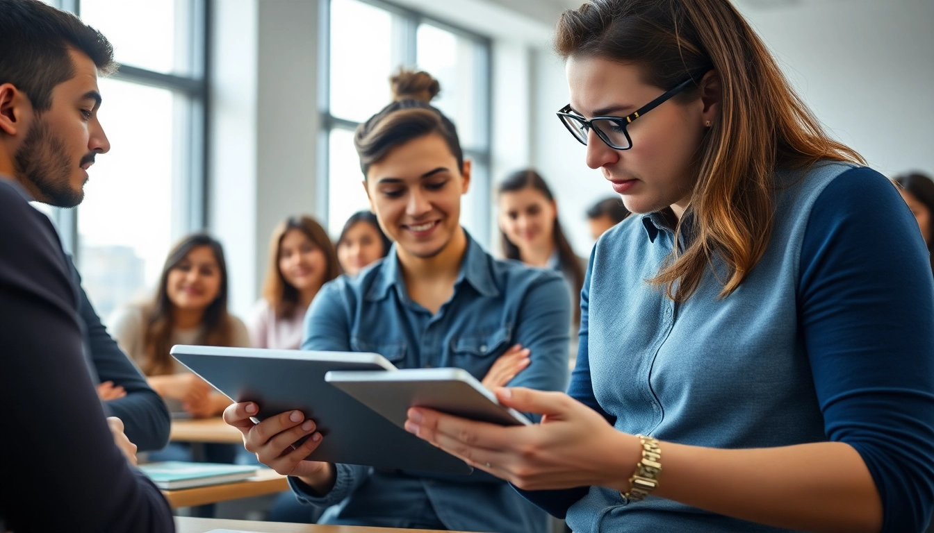 TOEFL test takers for hire demonstrating exam strategies in an engaging classroom setting.