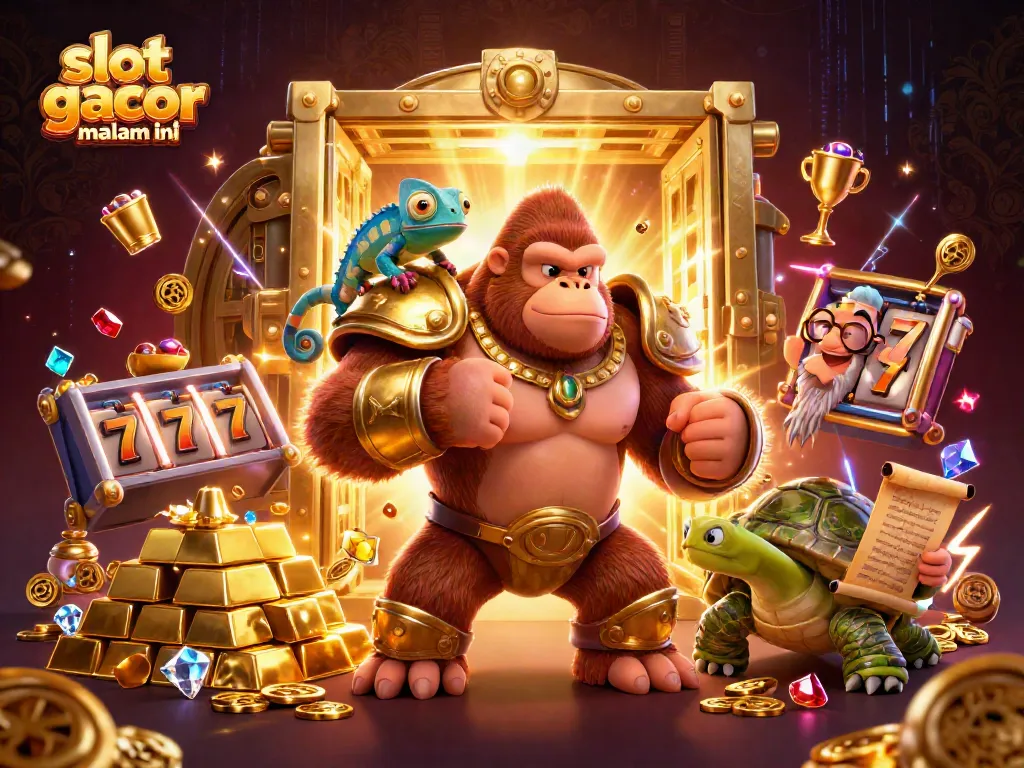 Gali kemenangan di slot gacor malam ini dengan petualangan raja gorila dan teman-temannya.