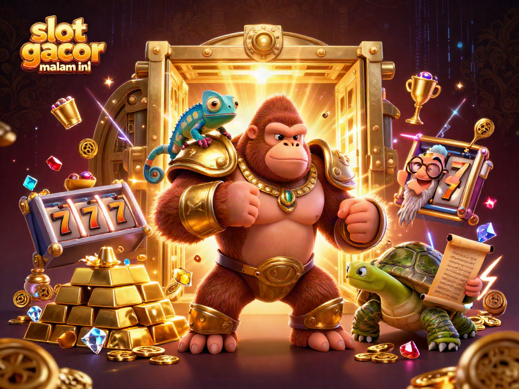 Gali kemenangan di slot gacor malam ini dengan petualangan raja gorila dan teman-temannya.