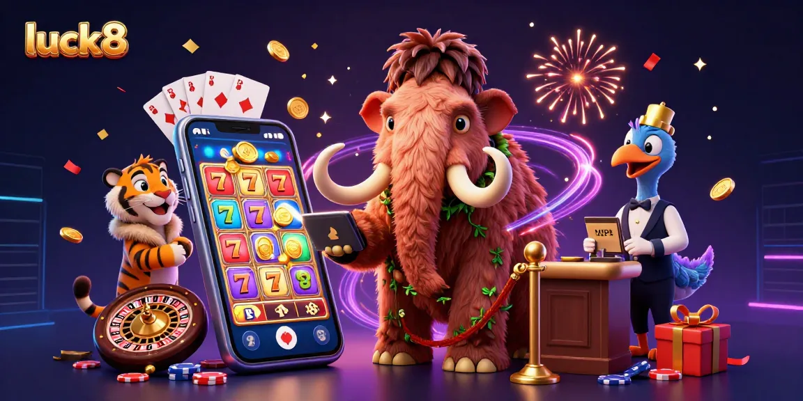 Engage with luck8 at the casino, featuring a woolly mammoth bouncer, saber-tooth VIP, and dynamic slot games.
