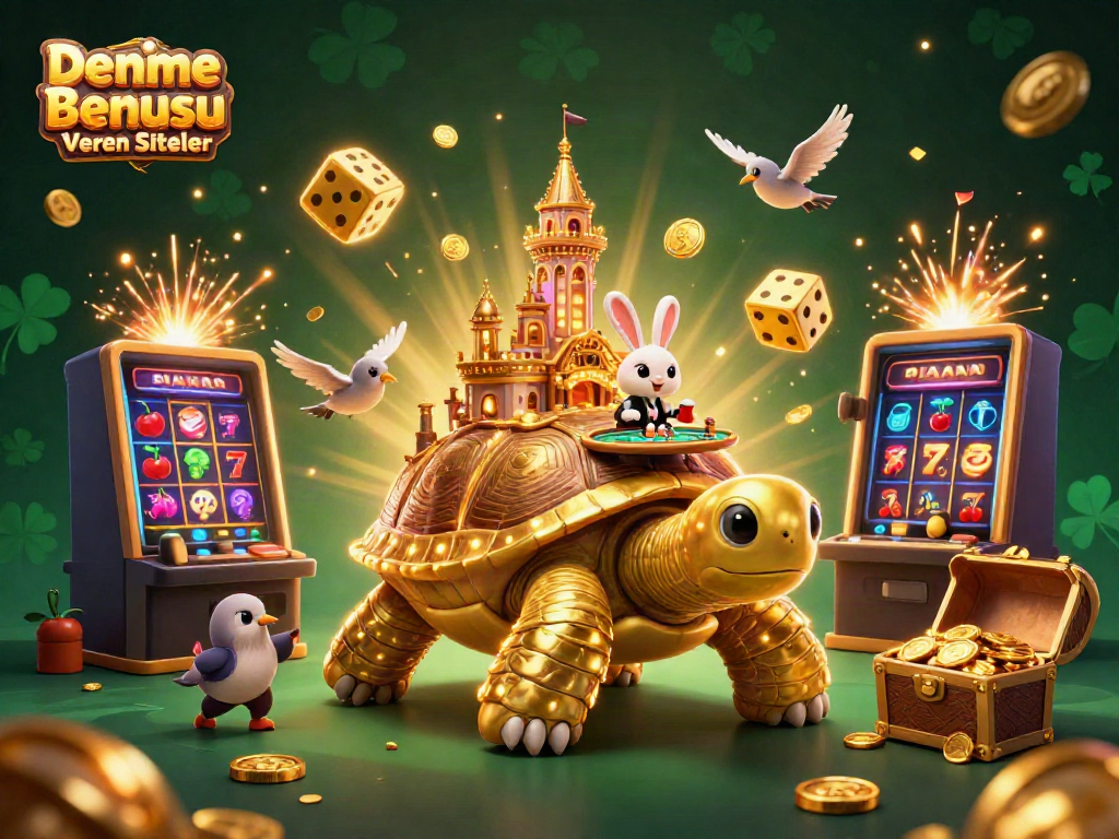 Engage with Deneme Bonusu Veren Siteler showcasing vibrant 3D casino scene filled with excitement and rewards.