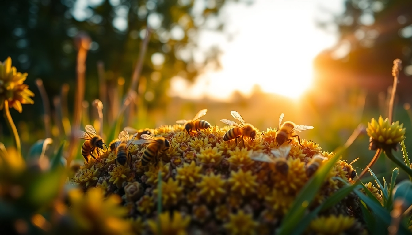 Captura un núcleo de abejas, mostrando la estructura y actividad de las abejas en su entorno natural.