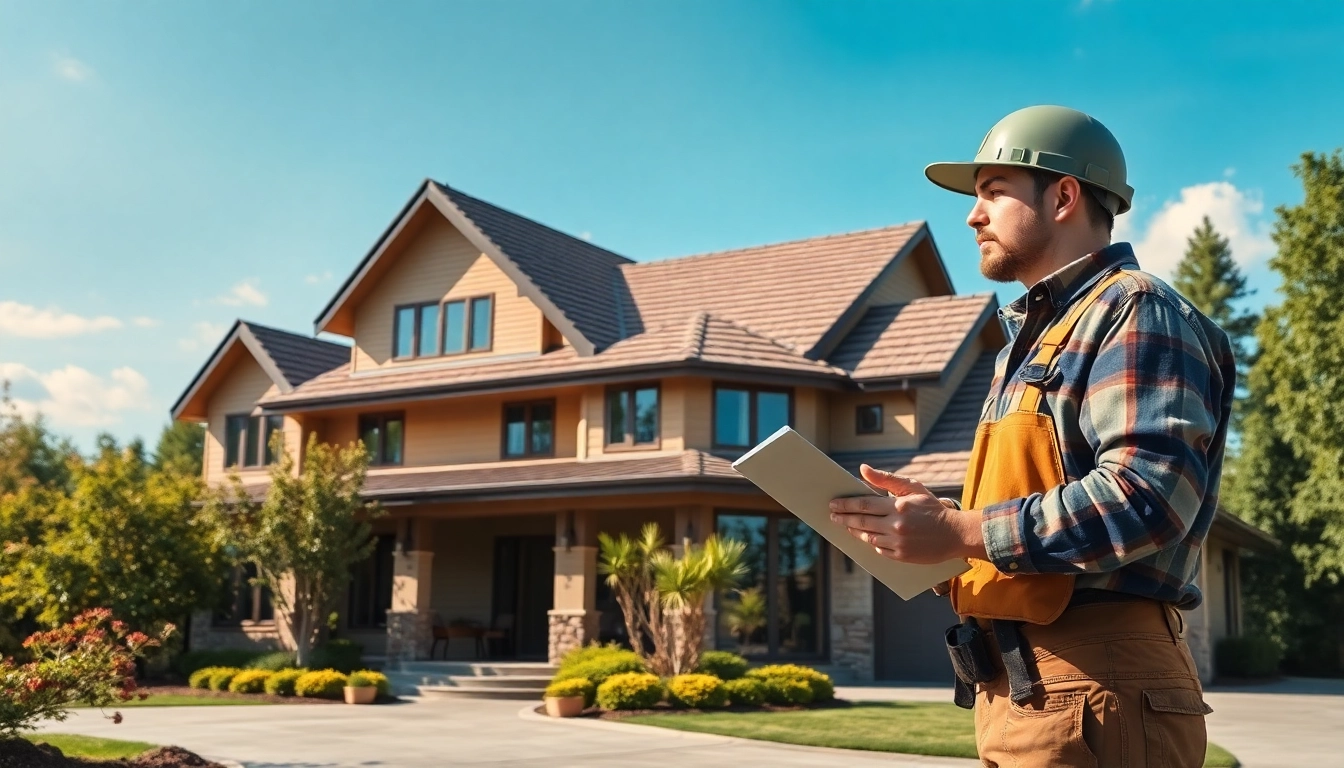 Inspecting high-quality roofing solutions on a residential property with expert oversight and craftsmanship.
