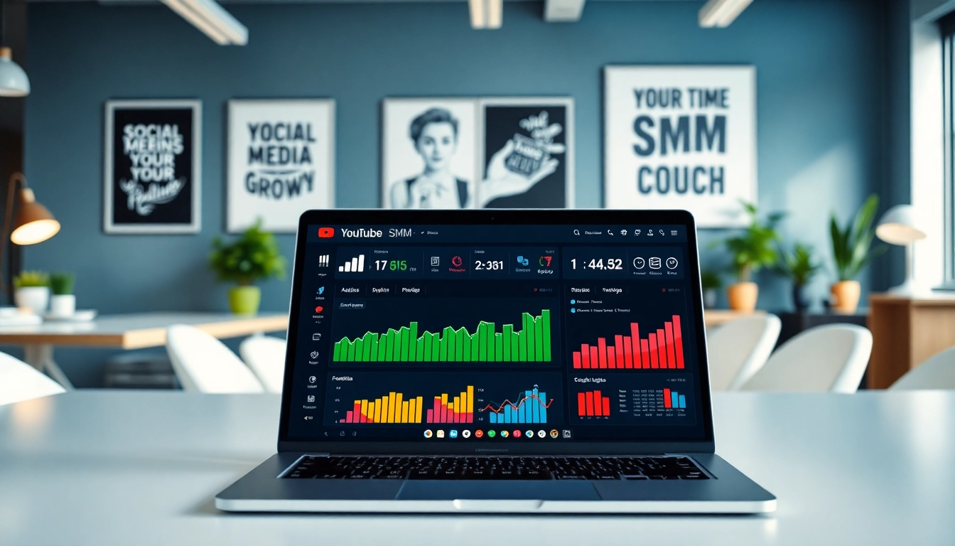 Engaging visualization of a youtube smm panel interface showcasing growth metrics.