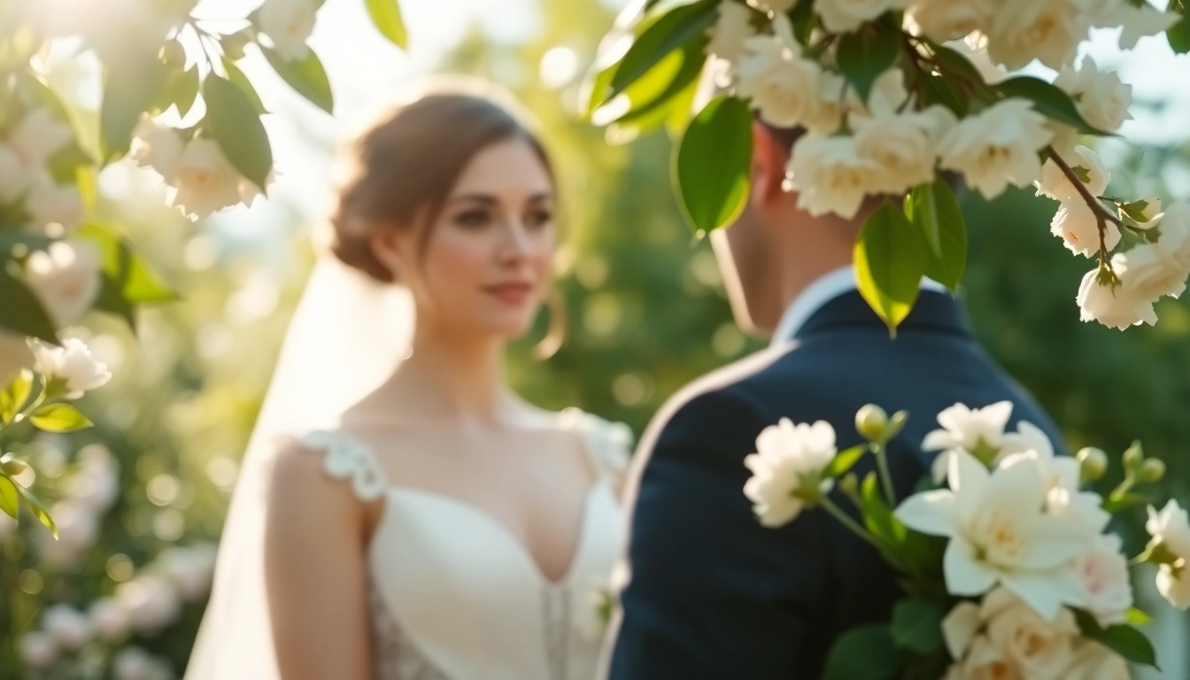 Capture an intimate moment of toronto videography showcasing a couple during their outdoor wedding ceremony.
