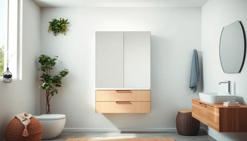 Der sonni Spiegelschrank mit modernem Design und funktionalem Stauraum im Bad.