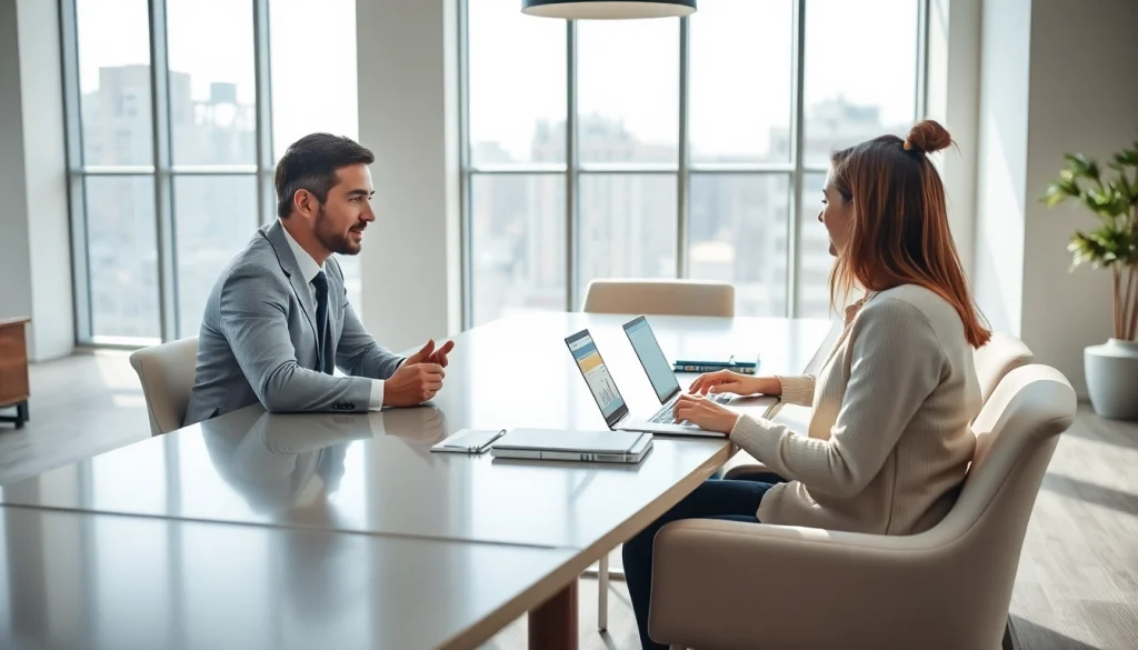 카드 한도 현금화 전략에 대해 설명하는 재무 고문과 상담하는 모습
