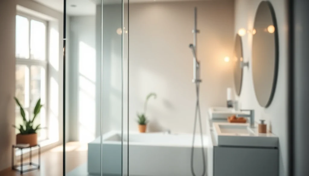 Installation de paroi de douche à l'italienne moderne pour une salle de bains élégante