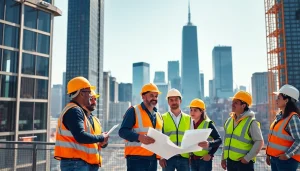 Highlighting Manhattan Commercial General Contractor teamwork on an urban construction site