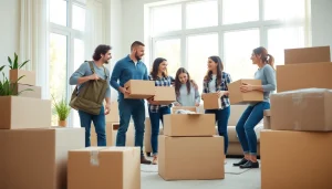 Toronto movers helping a family relocate, showcasing teamwork and professionalism.