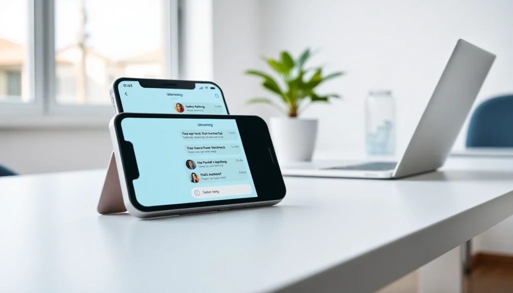 Send messages using ultramsg with a vibrant WhatsApp interface on a digital device.