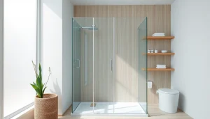 Découvrez un espace paisible avec sunny showers france et une élégante cabine de douche.